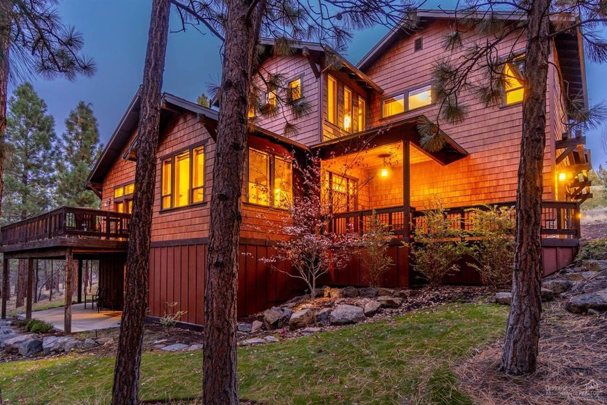 Wonderful Awbrey Glen Home Nestled in the Pines and Overlooking the 4th Fairway. Great Room has Raised Hearth Stone Fireplace, Gleaming Hardwood Floors, Wood Wrapped Windows, Surround Sound System both Inside & Outside & French Doors leading out to the Expansive Deck. Gourmet Kitchen with Massive Copper Center Island with Bar Sink, Copper Farm Sink, Beratazzoni Italia Stove, Cabinets Galore, Walk-in Pantry & is Open to the Dining Area with Views of the Backyard. Romantic Master Suite is on Main Level with Walk-in Shower, Jetted Tub, Dual Vanities, Views of the Golf Course and Separate from Guest Suites Allowing Complete Privacy. Upstairs you Enter a Sitting Room which lead to the Three Large Guest Bedrooms. Basement Level is the Family Room with Movie Screen, Ceiling Mounted Projector, Full Bathroom & French Doors leading to Outside Patio. Large Laundry Rm w/ Sink, Tons of Storage & Mud Rm. Spacious 3 Car Attached Garage for all your Toys and Much Much More!