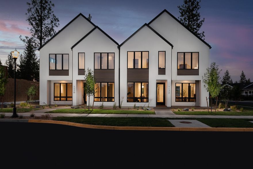 Introducing Trove Townhomes at Discovery West. This collaboration between COBA Award-Winning builders Structure Development NW and Curtis Homes LLC bring Scandinavian-inspired modern designs to Bend's desirable westside neighborhood. Clean lines and contemporary finishes, open floor plan and extraordinary living space. Great room with gas fireplace and hardwood floors. Spacious kitchen, professional appliances, large island and pantry. Dining area and covered patio perfect for entertaining. Guest suite on main level. Primary suite on upper level with vaulted ceiling, tile shower and walk-in closet. Two additional bedrooms, full bathroom, loft, laundry room and covered deck. Two-car garage and fully landscaped. Located in close proximity to future Discovery Corner Plaza, a vibrant mix of storefronts, gathering spaces and venue for neighborhood events. Easy accessibility to popular walking and biking trails. Trove offers carefree active living in this outstanding Discovery West location.