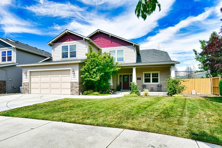 Beautifully Maintained home in the Willow Springs subdivision in Talent. Spacious vaulted ceiling and open floor plan with the Primary Bedroom on the main floor w/ French doors to the deck! 3 bd 2 ½ bath w/ an office.  Backed up to the Bear Creek Greenway with an expansive new deck and cedar fencing.  Granite counters, Hickory flooring and the HVAC is 1 year new. Insulated garage, hot tub hook up and natural gas fireplace. Back on the Market - no fault of the property. Priced competitively for the neighborhood.