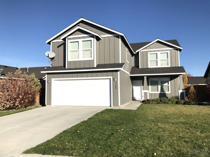 Spacious 3 Bedroom 2.5 Bath home with large upstairs bonus room. New paint, interior and exterior, as well as new flooring throughout, including carpet upstairs and Brazilian Cherry Pergo Max flooring in the downstairs main living space. Features an open layout with dining area between kitchen and living room, and a formal living/dining area. Fully fenced backyard with a large deck, including seating area. It is located 1 1/2 blocks from Vern Patrick elementary school and is close to shopping & amenities.