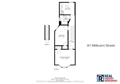 91 Millicent Street 2nd Floor Toronto ON M6H 1W3