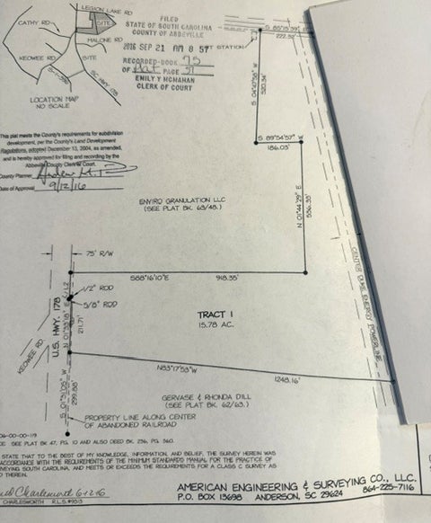 Vacant Land For Sale - 1882 Hwy 178 N<br/> Abbeville County, Honea Path, SC 29654