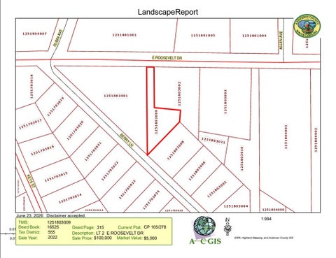 Vacant Land For Sale - 314 E Roosevelt Drive #A<br/> Anderson, SC 29624