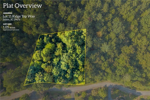 Vacant Land For Sale - 155 Ridge Top (lot 11) Drive<br/> Oconee County, Salem, SC 29676