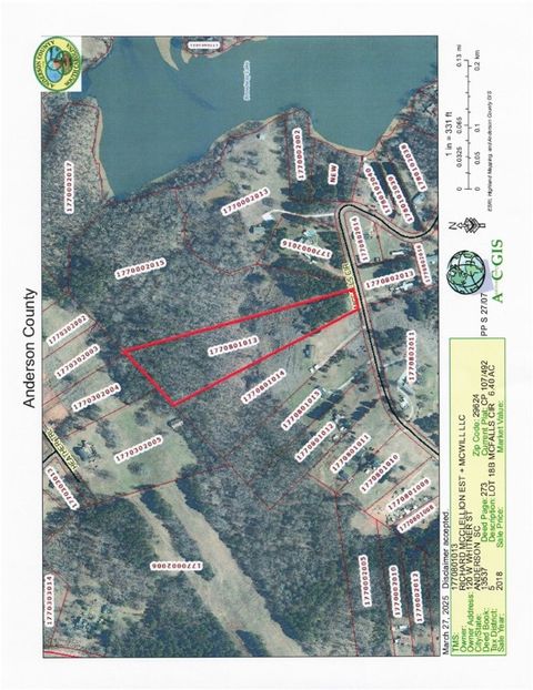 Vacant Land For Sale - 329 Mcfalls Circle<br/> Anderson, SC 29621