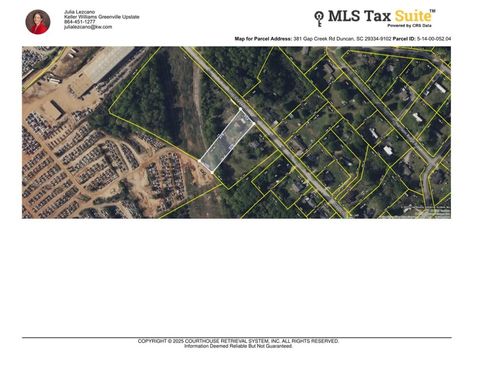 Vacant Land For Sale - 381 Gap Creek Road<br/> Duncan, SC 29334