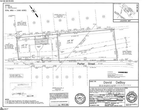 Vacant Land For Sale - 00 Porter Street<br/> Wellford, SC 29385
