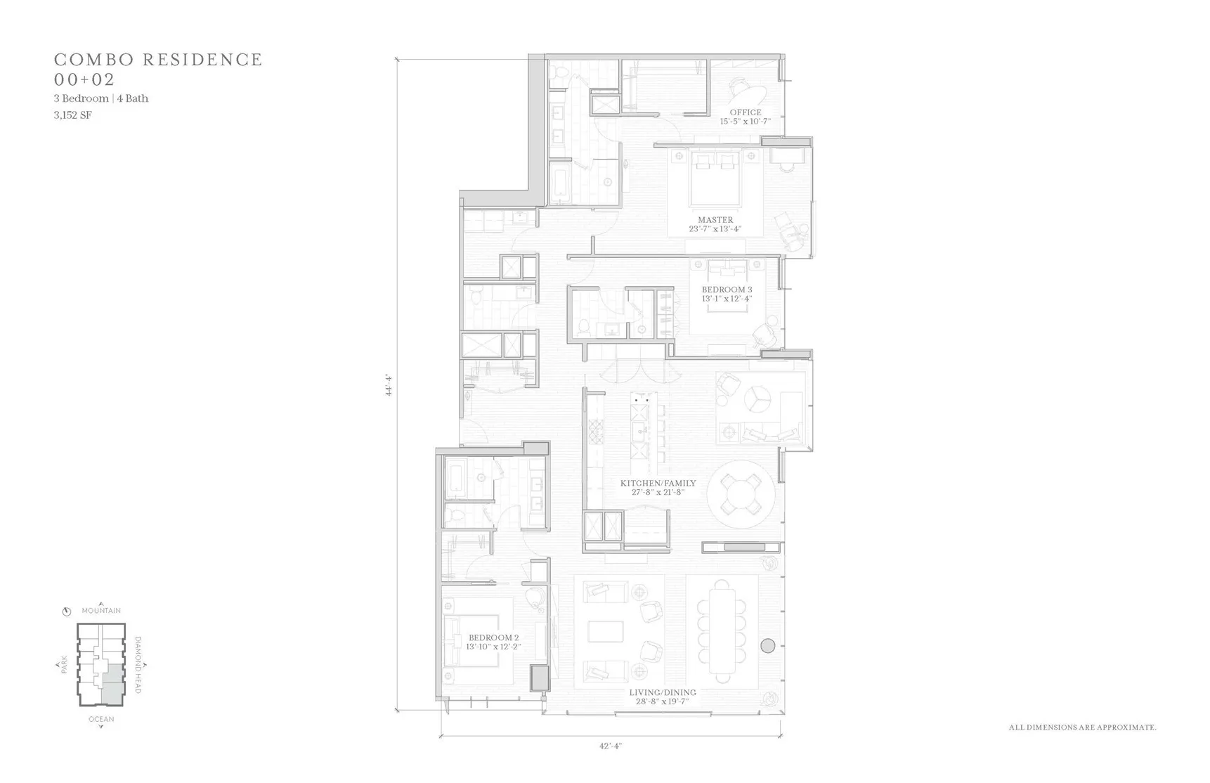 Honolulu, Hawaii 96814, United States, 3 Bedrooms Bedrooms, ,4 BathroomsBathrooms,Residential,Active,34595