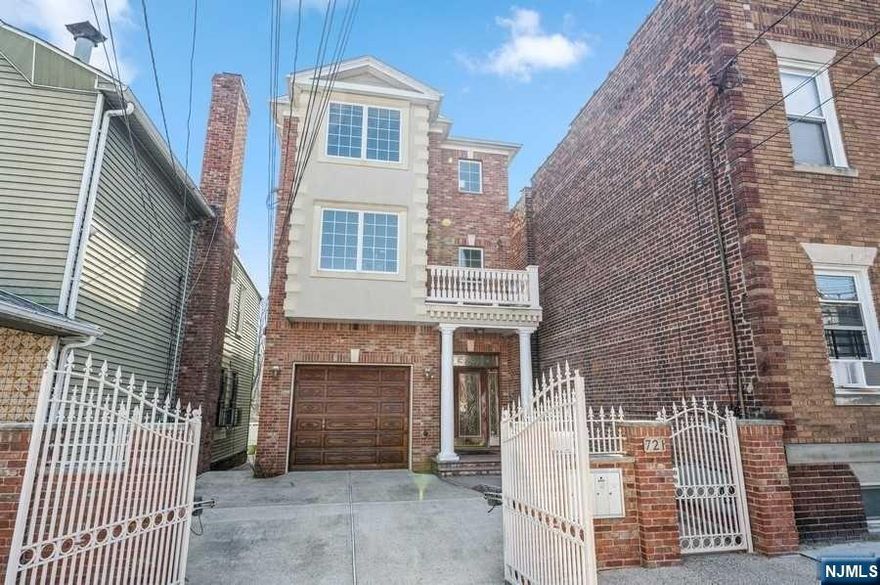 3-Story home + finished basement equipped with summer kitchen in excellent condition. 2nd Floor Unit fully renovated in 2021. 3rd Floor Unit renovated in 2022! New bathroom vanities, refinished kitchen cabinets, new moen faucets. Upgraded energy efficient, LED lighting. Property features an attached 1-car, 1-off street parking inside automatic gates. Top floors feature 2 full baths w/3 Bed each, primary suite includes a HUGE Walk-In Closet & private bath. Top Unit w/Tons of natural light from overhead skylights that stretch from kitchen all the way into the primary suite. 1st Floor Unit has 2 Bed / 1 full bath. All large bedrooms w/huge closets, hardwood floors throughout apartments, sprinklers, intercom, automatic lights around the property, central air & heat, finished basement with walk-out access to the large patio and backyard. Kitchens features granite or quartz counters & mix of tile & marble floors. Walking distance to Newark Light Rail. Great Investment opportunity!