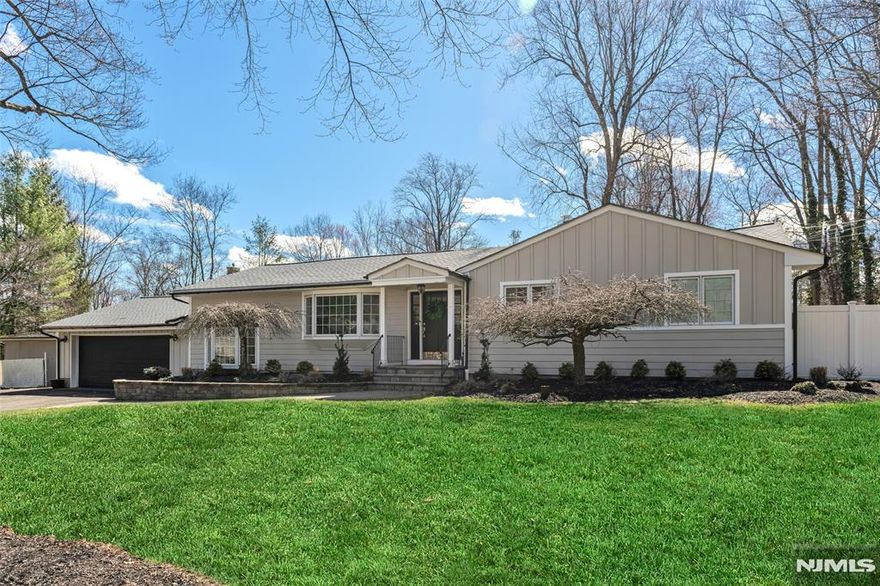 This is the ONE you have been waiting for...A rare find in today's market-completely updated, great property and a backyard built for summer! Welcome to this beautifully updated ranch set on an expansive .68 acre property in one of River Vale's most desirable neighborhoods. Offering the ease of one-floor living with upgraded interiors and exceptional outdoor space, this home blends comfort, style, and functionality. Step inside to discover a bright and inviting layout featuring hardwood floors and a seamless flow ideal for everyday living and entertaining. The renovated kitchen showcases modern finishes, quality cabinetry, and ample workspace, opening to a sun-filled breakfast area and adjacent dining room. The home offers three generously sized bedrooms, including a primary suite with an updated en-suite bath, along with an additional full bath and powder room. The lower level is partially finished, featuring a recreation area and laundry plus substantial unfinished spaceâ€”ideal for storage or future expansion. Step outside to your private backyard retreat. The beautiful in-ground pool, surrounded by a patio and lush property, creates the perfect setting for relaxation or entertaining. Ideally located near top-rated schools, parks, and local amenities, this home offers a rare opportunity in River Vale. A must-see home combining modern updates, outdoor lifestyle, and long-term value.