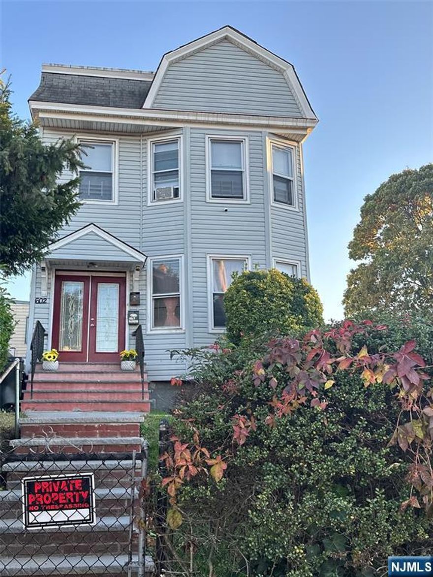 Now offered at $579,000. Great opportunity to own a spacious multi-family property in Irvington with income already in place. Priced with todayâ€™s ownership costs in mind & to create immediate value for the next owner. Roof & Hot Water Tanks ONLY 4 YRS Old! This spacious two-family home sits on a 5,000 sq ft lot . Offering an excellent opportunity for both homeowners and investors. Featuring three bedrooms and one full bathroom on each floor. The first-floor unit is move in ready. Create duplex apt with the additional living space in the finished basement with laundry room, ideal for recreation, storage, or a home office. The home also includes a detached garage and driveway parking for up to 5 cars. Perfectly located next to the bus stop with direct service to NYC Penn Station, and within walking distance to shops, schools. This home offers unbeatable convenience. Easy access to major highways makes commuting a breeze. Whether you're looking to live in one unit while collecting rent, or add a solid income property to your portfolio, this property is priced below market value for a quick sale. Make Your Appointment TODAY!