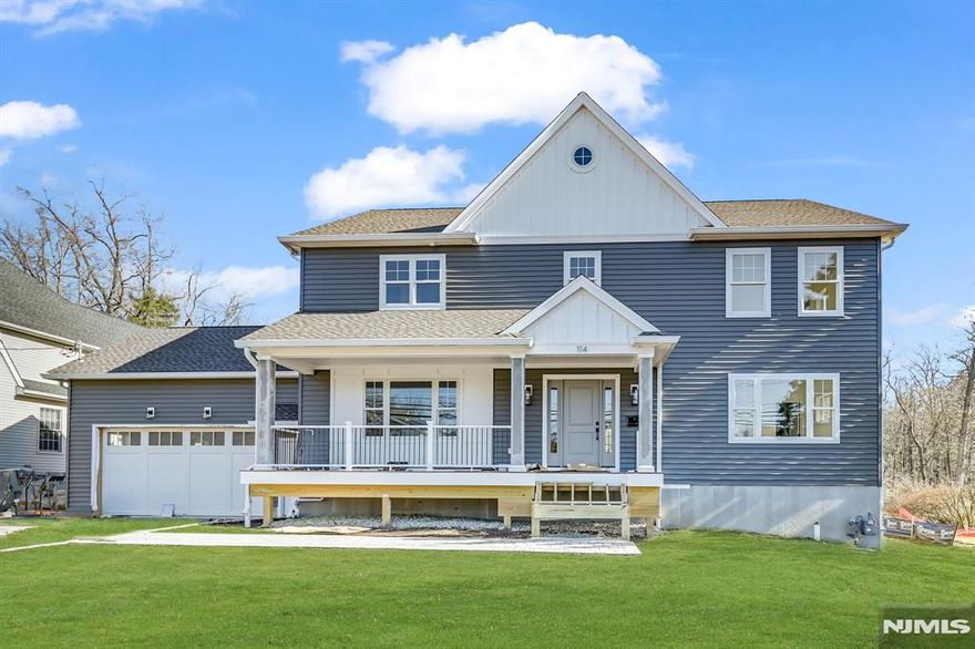 Welcome to this 5BD, 4.5BA NEW CONSTRUCTION custom colonial home, boasting approx 3,400 sq ft of living space. Upon entering through the covered entry porch, greeted by a grand 2-story foyer featuring wide-plank hardwood flooring that flows gracefully throughout the home. The foyer leads to the formal DR, which seamlessly transitions to butlers pantry/bar area & the open-concept eat-in chef's kitchen. Here, you'll find all stainless steel appliances, quartz countertops, ceiling-height cabinetry, and a well-appointed walk-in pantry. The inviting FR features a fp, perfect for cozy evenings and double doors leading to the deck and a flat backyard. The 1st fl is complete with a guest ensuite, mudroom, and a powder room. On the 2nd fl, you'll discover 4BD, including a lavish Primary Suite with 2 custom walk-in closets and a spa-like ensuite BA featuring a soaking tub and dual sinks. A convenient full laundry room, 2 BD share a full BA with dual sinks, while BD is ensuite. 10-YR warranty.