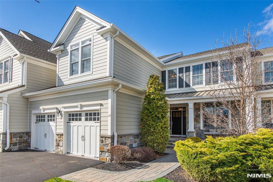 Welcome to this stunning 3 bedroom, 2 full and 2 half bath townhouse at The Reserve at Franklin Lakes. Built in 2018 and located in a sought after location within the community boasting peaceful wooded views, this 3,020 square foot home plus a finished basement has an impressive two story entry foyer which leads to a formal dining room complete with a butlerâ€™s pantry. The well appointed gourmet kitchen with a large center quartz island opens to the great room with a cathedral ceiling and gas fireplace which overlooks the expanded TimberTech deck complete with perimeter lighting. The first floor primary suite is complete with a luxurious spa-like bath and spacious custom walk-in closet. Heading upstairs you will find two additional spacious bedrooms which share a Jack and Jill bathroom, the home office plus a large loft area perfect for a cozy seating area or second living space. The large finished basement provides additional flexible space including a recreation area and room for a home gym, powder room and plenty of storage. Additional features include hardwood floors throughout the first and second floors, mudroom, a two car garage with a Tesla wall charger, alarm system and so much more. Resort style amenities include clubhouse, pool, tennis, pickleball, gym and walking trails offering an active and social lifestyle.