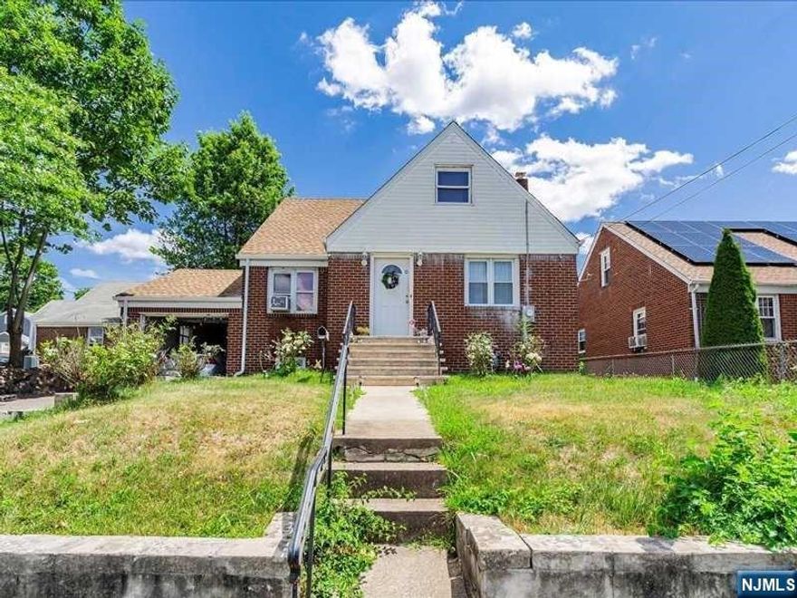 Lovely all brick four bedroom, 2 bath Cape Cod conveniently located in Elmwood Park. This home boasts hardwood floors throughout, charming Sunroom off Kitchen with potential to convert to year round use as expanded living space, finished basement with full bathroom, attached one car garage and more. Fantastic location, is super close to express NYC transportation, highways, house of worship, schools and all shopping. Property is currently tenant occupied and is being sold AS-IS. Tenant is month to month. Do not miss this wonderful home.