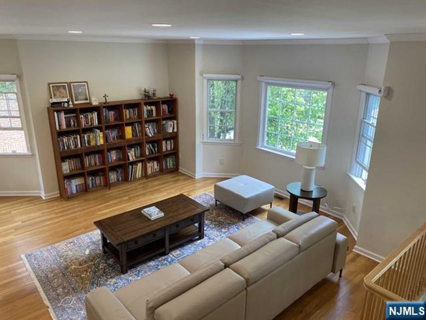 Beautifully renovated corner unit of Stonegate Townhome community in the highly sought after town of Cresskill. Rare opportunity to rent renovated corner unit! Modern kitchen with quartz countertops, stainless steel appliances and marble backsplash. Hardwood floors throughout in the unit. Recessed lights installed everywhere. Luxury master bathroom, hallway full bath and a powder room. Wide open and spacious living room and dining area, family room with fireplace and sliding glass doors to a deck. Master bed and bath and two more bed rooms and full bath in the 2nd floor. Nicely renovated recreation room is a bonus with patio. Two car attached garage! A must see!!