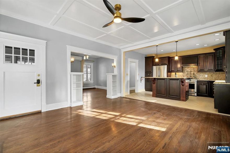 Fantastic opportunity to move into this charming renovated 4 bedroom rental that is conveniently located close to train station and NYC commute. Fabulous cherry kitchen with granite countertops and large island that opens to a living room with a wood burning fireplace. Spacious dining room with large windows. New AC split units and hardwood floors throughout. Also on the main level there are 3 bedrooms and a renovated bath. New AC split units in the rental. The lower level is totally renovated and offers tremendous space, a 4th bedroom and a full bath. Enjoy BBQ get-togethers or relaxing summer evenings on the charming porch. Conveniently located to train station, shopping and Finch park. 2-car parking spaces plus an attached garage. Shared use of large property/backyard. Pets are conditional. All this in the wonderful town of Ramsey that offers a vibrant downtown, excellent school system. Don't miss this one!