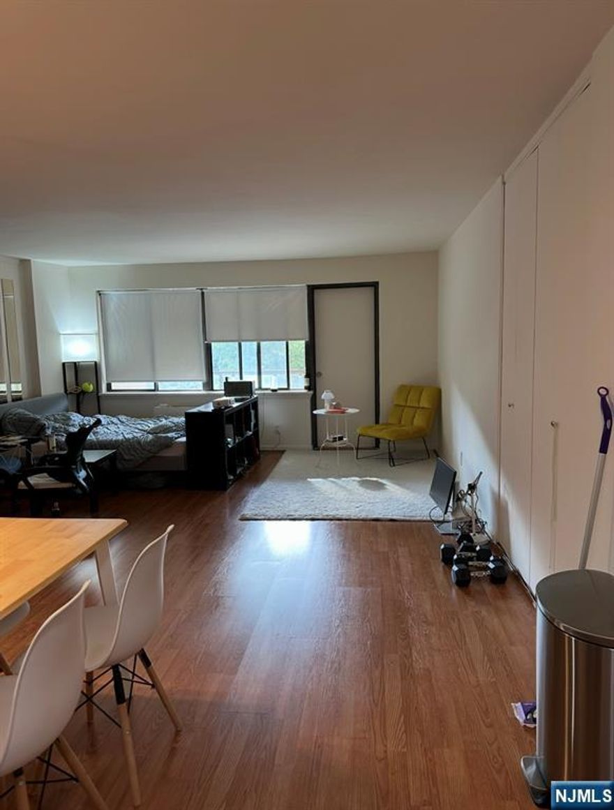 "Hudson Harbour" luxury full service high rise condominium! Very spacious studio unit over with a huge outdoor terrace. Hardwood floors throughout. Lots of closet spaces. Large kitchen with stainless steel double door(side by side) refrigerator. Monthly rent includes ALL Utilities(Electricity, Water, Gas, Hot water), one parking spot, and Cable/internet!! Everything is included in rent!! 24hr gated community. Building amenities include outdoor pool, gym, tennis court and 24hr doorman. Walking distance to the Ferry. NYC bus stop is right in front of complex. $500 non refundable move in/out fee payable to condo management office.