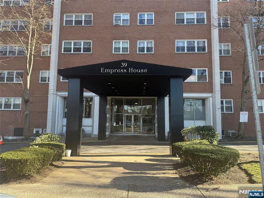 Well-maintained 2BDR/1BATH unit on the 3rd floor of the desirable Empress House. Features a spacious living/dining area. Amenities include assigned parking, 24-hour doorman, elevator, on-site laundry, fitness room, daycare center, and outdoor pool. Heat, water, sewer, trash, maintenance, and snow removal included. Conveniently located near highways, shopping, houses of worship, and NJ Transit bus routes.