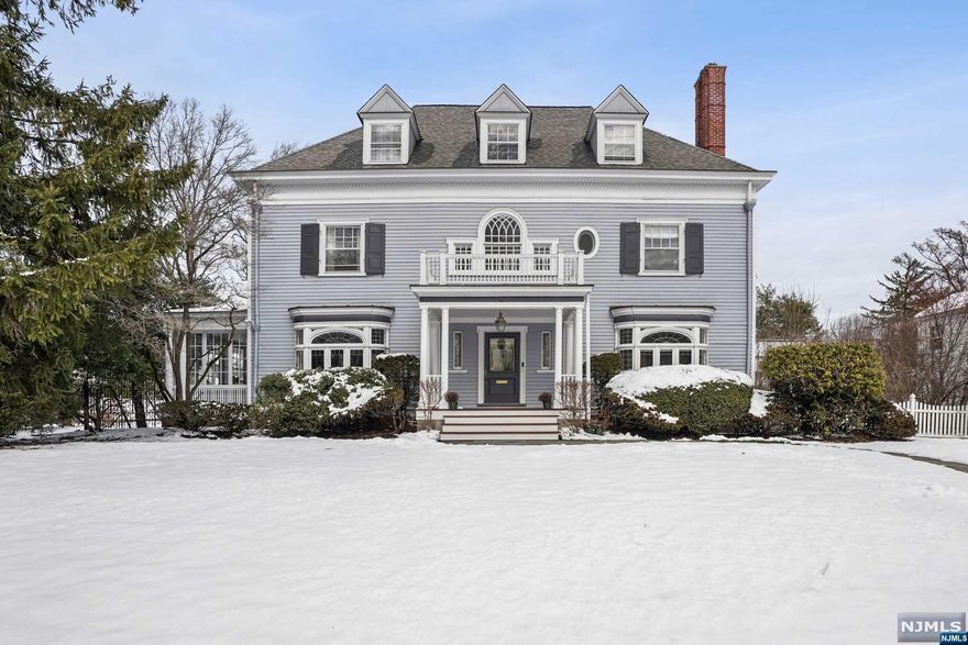 This elegant Center Hall Colonial with the finest details and finishes boasts 6 bedrooms and 4 full baths plus a powder room on the first floor. The lovingly restored original beamed ceilings as well as the lustrous hardwood floors and intricate mouldings attest to the grandness of this stately home. The splendid foyer leads you into the gracious living room, dining room, family room, study and sun room. A gourmet kitchen spans the entire width of the house, overlooking the lovely grounds with heated in-ground pool. Newly rebuilt garage with loft space.