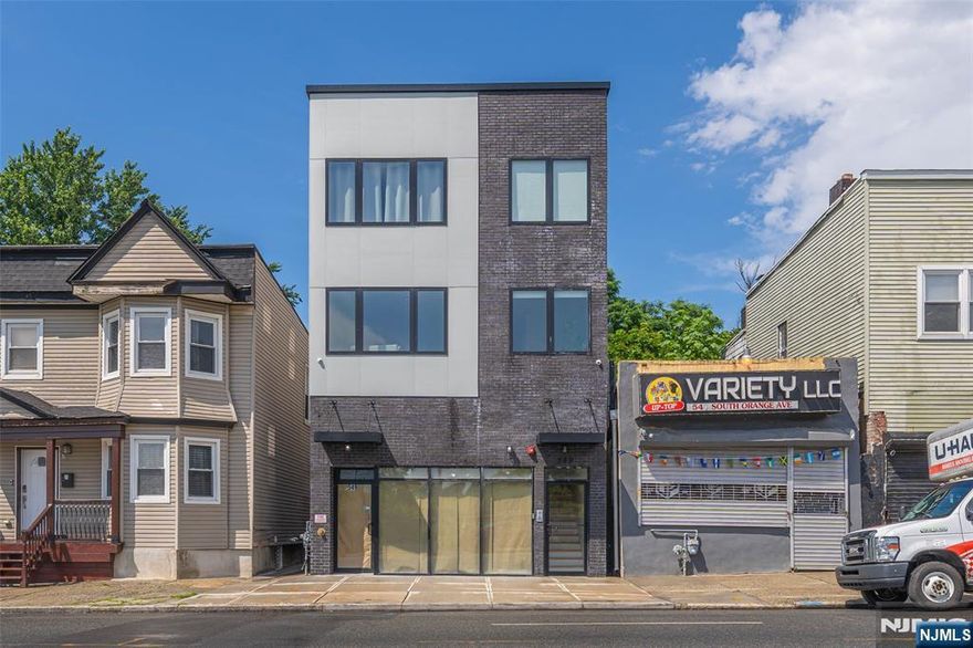 Seize a rare opportunity to own a brand-new, cash-flowing mixed-use property in Newarkâ€™s South Orange Avenue corridor! Built in 2024, 549 S Orange Ave delivers $6,900/month from three luxury apartments, each leased at $2,300/month on secure 3-year terms through 2027. The ground floor offers two versatile commercial spaces â€” a 1,132 SF retail unit and a 511 SF office suite â€” currently owner-occupied and actively marketed for lease, creating immediate upside potential. Investors also benefit from a 5-year tax abatement (0% Year 1, phasing to 80% by Year 5), keeping operating costs low and boosting returns. With ~3,779 SF, central air, natural gas heat, sprinklers, fire alarms, underground utilities, and off-street parking, this turnkey investment is designed for long-term value. Zoned C-2 and ideally positioned near Rutgers, University Hospital, downtown Newark, transit, and major highways, itâ€™s perfect for investors or owner-users seeking stable income today and growth tomorrow. Offered at $1,299,000 â€” donâ€™t miss this rare chance to secure a new-construction, income-producing asset in one of Newarkâ€™s fastest-growing markets!