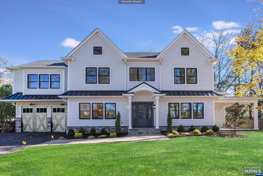 Exceptional New Build with custom designs and details. 3600sqft of living space plus a 571sqft basement rec room. No expense was spared with quality and workmanship in constructing this fine home. Hardy Plank exterior, all new water lines, plumber and electrical service. Two zone heating and Central A/C. Five bedrooms, 4.5 baths, white oak floors, amazing kitchen and bath designs. An appliance niche/coffee bar/pantry and two kitchen islands make this open living space perfect for today's lifestyle. Amazing windows brings the outside in to appreciate the surroundings of this beautiful area. Wonderful outdoor space with a sitting porch in front and a paver patio in the rear for dining alfresco. Easy commute to NYC by bus or train, highly recognized schools for their excellence makes HoHoKus one of the most desirable towns in Bergen County. ** Seller holds NJ Real Estate License ** Highest and Best 2/26/2024 5PM