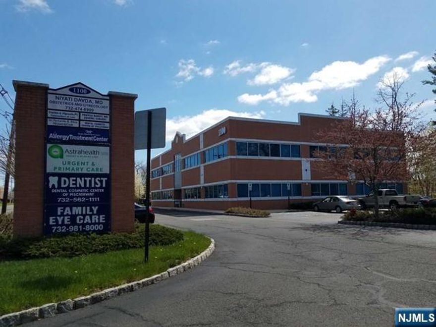 Two story medical building for sale on 1.42 acres. Built in 2003. 16,452 SF (8,226 SF per floor). Tenants include: Dentist, Eye Doctor, Urgent Care, Ob-Gyn, Allergy, Attorney. Currently there is 1 vacancy (2,096 SF). There are 82 Parking spaces and 1 Elevator. 6 Miles to Saint Peter's University Hospital; 8 Miles to JFK Medical Center. New roof in 2022.