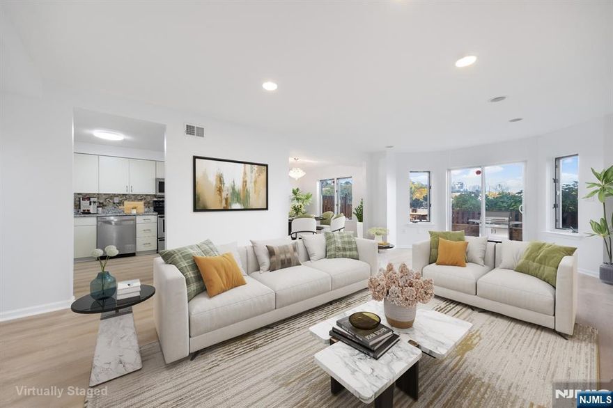 Welcome to 105 Nelson Court at INDEPENDENCE HARBOR. Waterfront Sophistication with Iconic Views Where river calm meets city brilliance - this refined 2-bed, 2-bath home offers direct views of the Hudson, George Washington Bridge, and Manhattan's northern lights. Brand new in-unit laundry, brand new floor and brand new renovated bathrooms. Freshly painted walls.Step onto your private balcony to unwind by the water, or indulge in resort-style amenities: 24/7 gated security, pool, tennis & pickle ball courts, fitness center, clubhouse, dog park, and direct access to the Hudson Riverfront Walkway. With NJ Transit and ferry shuttle just outside the gate, this residence delivers effortless commuting and exceptional lifestyle in one of the Northeast's most coveted waterfront enclaves.