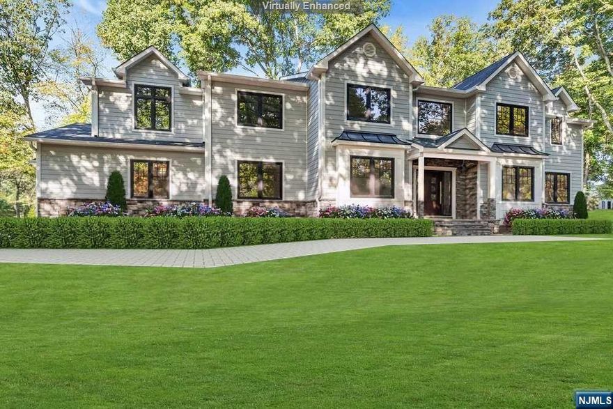 Newly Completed Custom Built home in idyllic Upper Saddle River. This Elegant Home brought to you by Fox Development featuring 5000 sq ft of LS & 2100 sq ft lower-level with 6 Bedrooms/6.5 Baths is not to be missed. You'll feel the elegance as you step into your 2 story entry foyer w custom millwork & stunning European-style windows & doors. Follow the natural sunlight to a formal DR, formal LR, huge custom kitchen w quartz countertops, center island w seating & professional series appliances, a walk-in pantry,mudroom to oversized 3 car garage. Your family RM,gas fireplace and sliders leading out to patio and large private property will be where everyone gathers. The first-floor ensuite bedroom & powder rm complete this level. The 2nd level features 5 bedrooms, Primary suite w spa-like bath, sitting room & 2 Lg WIC, 4 Lg bedrooms/2 en-suite bedrooms, full bathroom, & Lg laundry. Lower level can be your own personal oasis complete w theater,family rm,Full bath, storage & more!