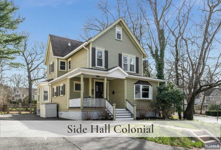 Stroll to Downtown Ridgewood for Al Fresco dining from this charming Side Hall Colonial nestled on 310 ft deep property in quiet neighborhood. Expansive brick patio, fully-fenced flat lawns & natural woodlands w/ meandering path present endless possibilities for peaceful enjoyment & memorable gatherings. Pass thru the front Porch to find Ent Foyer w/Front to Back Views & Living Rm w Dbl Seating & Bay Window. Outstanding Open Concept in back offers expansive sunlit space incl. Kitchen w/endless Counters & Breakfast Bar, Dining w Window Seat & Family Rm w/French Drs to back. Nearby are Dbl Walk-in Pantry, Mud Rm & Full Bth. Prim Bedrm w/EnSuite Bath, 2 Bedrms, new Jack & Jill Bth & Laundry complete 2nd Fl. Ascend to 3rd to find a sweet sunlit Landing w/Built-Ins, Bedrm w/Office Nook & Full Bth. Newly renovated Lower Level has lrg Rec Rm, Priv Office, Full Bth & WalkOut Exterior Access. Recessed Lighting. Ceiling Fans. Water Softner & Reverse Osmosis. Radiant heat Low Lvl & 1st flr.