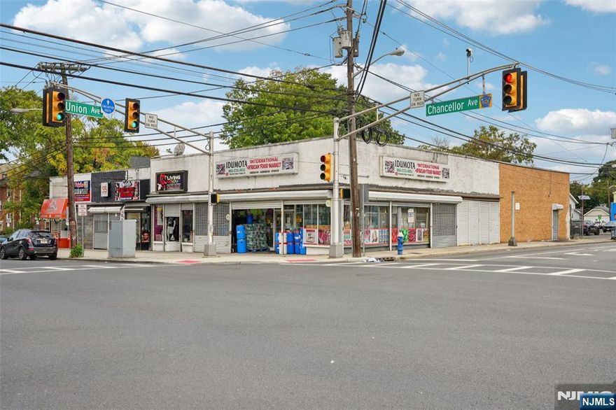 Don't miss this prime corner commercial investment opportunity at the high-visibility intersection of Chancellor Avenue and Union Avenue in Irvington, NJ! This well-maintained, income-producing property spans approximately 7,625 sq. ft. on a 0.23-acre lot ( 10,010 sq. ft.) and includes six fully leased retail storefronts, each occupied by long-term, established tenants providing consistent, reliable income with minimal turnover. The property also features a rear loading area, offering convenient access for deliveries and day-to-day operations. Its corner location provides dual frontage and exceptional exposure along one of Irvington's most traveled retail corridors. Strategically located near I-78, the Garden State Parkway, and public transportation, this asset combines stability with upside potential in a market experiencing steady revitalization and commercial growth. An outstanding opportunity for investors looking to capitalize on Irvington's expanding commercial landscape!