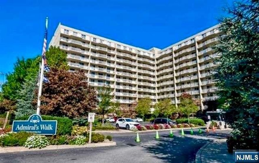 Live a life of luxury in this beautiful, bright and large 1 bedroom home at Admiral's Walk. This doorman and elevator Hudson River Front Condo Building is well known for its fantastic amenities and resort-like feel, which includes 24 hour concierge, gym, health club sauna, recreation deck with seasonal swimming pool, hot tub, club house w/ community room, tennis and basketball courts, and is located just minutes NYC from the New York Waterways commuter ferry terminal or New Jersey Transit bus. This 1100 ft. one bedroom, 1 & 1/2 bath condo offers a fully equipped kitchen, spacious living and dining area, in-home washer-dryer, walk-in closet and a large balcony with sunset views. Use of all amenities as well as a designated parking space in the attendant gatehouse community are included in the rent. This awesome building is located near Trader Joes, Whole Foods, plenty of shopping centers and a variety of restaurants.