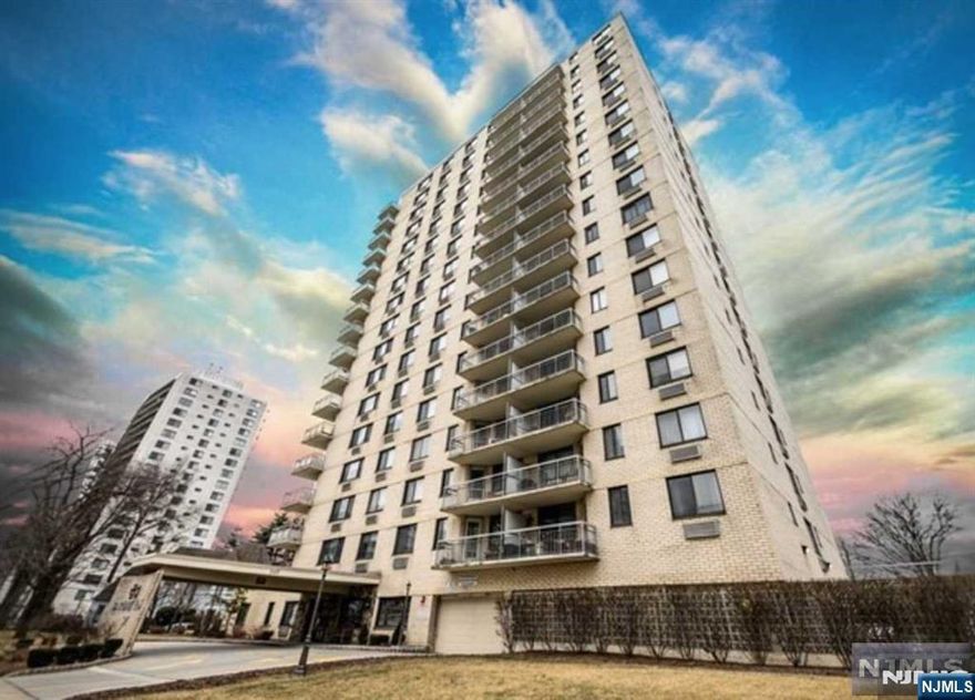 Welcome to this lovely 2 Bed/2Bath corner unit located on desirable Prospect Avenue with NYC views. This mid-rise apartment features a 24hr Doorman, pool, gym, and sauna. 2 indoor parking spaces come with this unit!! The primary bedroom is spacious for a king bed and also has a primary bathroom. The 2nd bedroom is spacious enough for a queen size bed. The kitchen features updated custom cabinets and granite counter tops which flow into the dining room, a generous sized living room. The apartment has custom closets and lots of closet space and Hardwood through out the rest of the Apt. Great location for transportation to NYC, conveniently located to Hackensack Medical Center, Garden State Plaza, Bergen Center, Parks and and house of worship.