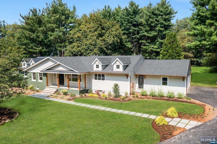 Welcome to this beautifully renovated 5 bedroom, 3.5 bathroom ranch located in the desirable Brewster Pond Estates section of Ho-Ho-Kus. This home epitomizes suburban-luxury living on a flat 1-acre lot, offering 6,000 sq ft of meticulously renovated living space. The property seamlessly blends contemporary elegance with timeless charm. The interior is a showcase of modernity, with an open-concept layout, gleaming hardwood floors, and tasteful finishes. The kitchen features high-end appliances, custom cabinetry, and beautiful countertops. The spacious living areas flow effortlessly, providing ample space for family and guests. The master suite boasts a spa-like en-suite bathroom and two walk-in closets. This residence offers an idyllic outdoor oasis with plenty of room for a pool. Top-rated schools, quaint downtown, and proximity to NYC, provides an ideal location. Don't miss the chance to make this completely renovated ranch in Ho-Ho-Kus your dream home. Taxes to be determined