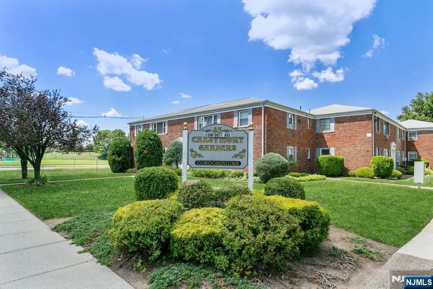 Move in Ready! Nestled in desirable Essex County Town of W.Orange in the picturesque and quiet community of Crestmont Gardens. This sun filled updated 2 bedroom/1 Full bath first floor condo boasts a walk-in closet, wood floors, New primary bedroom carpet, new bath, updated kitchen with new stainless appliances and pass thru to dining room next to kitchen & full size Laundry in unit. This home also offers newer windows, 1 A/C unit, New electric panel and lots of storage. Set in a beautifully landscaped courtyard - assigned owners spot #87 and lots of guest parking. Conveniently located near highway, schools, parks, NYC transportation, Jitney to train, shopping and houses of worship. MUST USE NTN APPLICATION PROCESS AND COMPLETE RENTAL APPLICATION FORM call listing agent for more information. Community does not allow pets. However they do allow dogs if they are registered service dogs. No short terms rentals. Rent includes heat and water. Schedule a tour today!