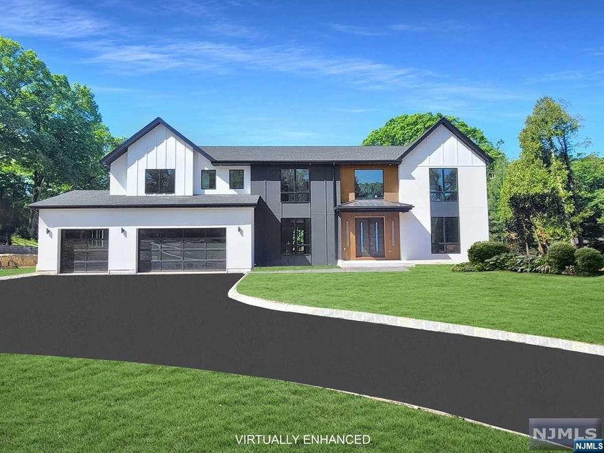 CONTACT LISTING AGENT ANAT 201.341.4765- EISENBERGANAT@GMAIL.COM Newly built, this 8,000 s.f. Transitional stunning home on the East Hill of Tenafly offers a spacious open floor plan abundant with windows allowing panoramic views of the outdoor living patio and pool and private yard.. The huge circular driveway makes getting in and out of the 3 car garage a breeze. Entertaining will be a dream with the stunning custom-built designer kitchen. The 20 ft ceiling high family room with a gorgeous fireplace and impressive black granite wall connects to the stylish kitchen and overlooks the outdoors. The first-floor indoor cabana makes outdoor entertaining easy and convenient. The luxurious primary suite features ample his/her closets, a wall of windows overlooking the outdoor pool and spa like bathroom. 3 other bedrooms with their own bathrooms fill the second floor. features include;a gym, home theater, a generator, a bedroom suite in the lower floor, ele car chargeR,3 fPLC