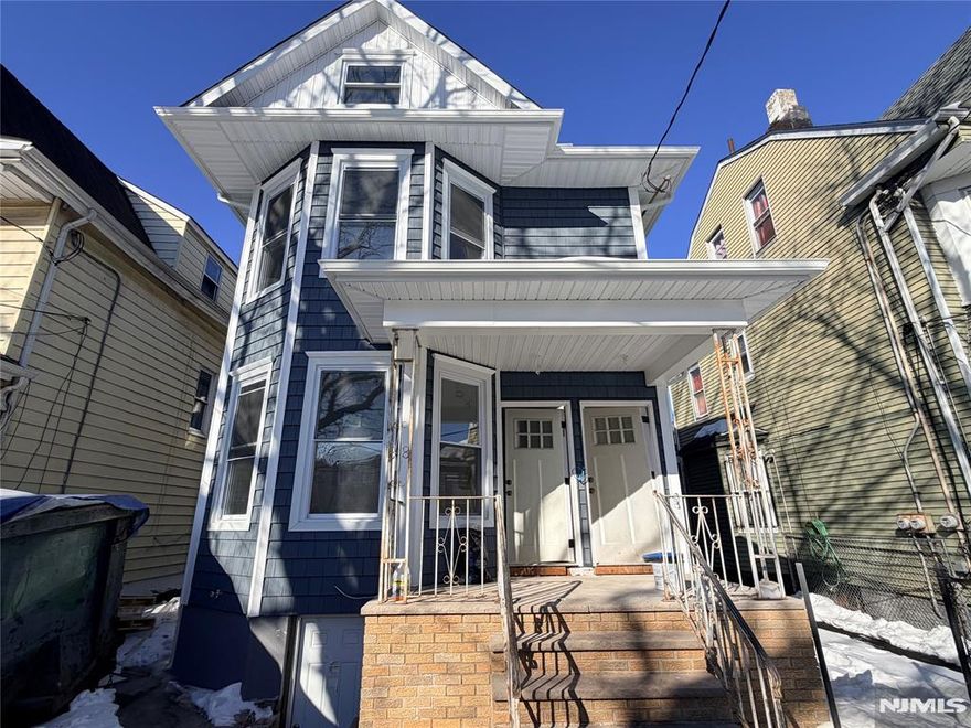 Invest wisely in this tastefully remodeled 2 family! Renovations are still in progress, and it should be finished in the next 2 weeks, new electric, new plumbing, new siding, new interior & appliances. The first floor consists of living room, eat-in kitchen, 3 bedrooms, 1 bathroom. Walk to second floor and find living room, eat-in kitchen, 3 bedrooms, 1 bath, connected with a staircase to a large open concept attic with lots of natural lights that can be used as a family room, office or large independent bedroom, with washer and dryer hookups. Each apartment has separate HVAC, gas and electric, the driveway can fit 8+ cars, 2 car garage and approx. 2300 SQFT of backyard between garage and house. This house needs nothing but a new owner to enjoy it. When you come to see it, bring your checkbook because you will fall in love!