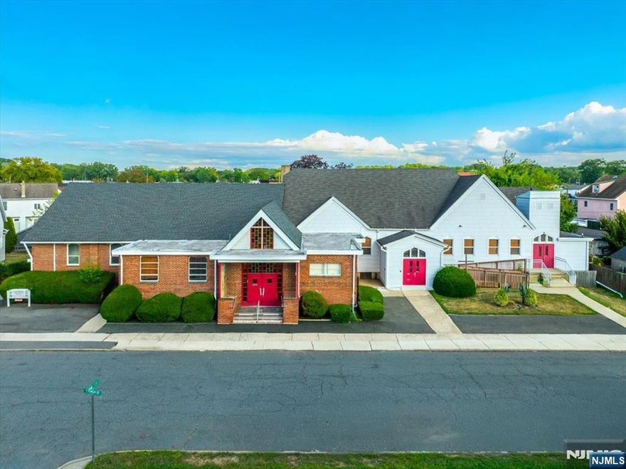 Incredible opportunity to own a 12,000 sq. ft. religious facility in the heart of Elmwood Park. The property features a stunning main sanctuary with soaring ceilings and large stained-glass windows, currently arranged to seat over 300 attendees with potential for even more under a modern seating layout. The first level offers multiple meeting halls, ideal for youth programs, Sunday school, and community gatherings. A large finished basement adds exceptional versatility with an additional chapel seating 300+, breakout rooms, and spacious recreational areas. With its size, layout, and prime location, this property presents endless possibilities for worship, education, events, or community use. A rare find ready to serve its next congregation or visionary owner. The facility could also be adapted for a daycare setup, providing an excellent additional revenue stream.