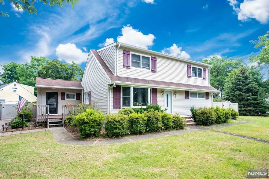 Wonderful 5 Bedroom 2 Bathroom home located on corner lot in desirable neighborhood in Paramus with low taxes, great schools and easy access to major highways and transportation. The main level of this home has formal living room, eat in kitchen, 1st Floor Bedroom, Full Bath and Large Family room with Wood Burning Stove. 2nd Floor has 4 nice size Bedrooms and 1 Full Bathroom. This home has a large fenced in property with patio great for entertaining. The basement is full and Partially finished with laundry. Home is being sold AS IS