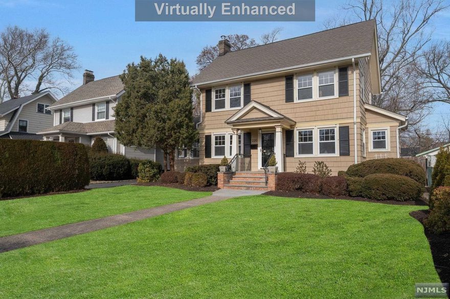 This newly refreshed 4-bed/2-bath Upper Montclair Center Hall Colonial will steal your heart! Conveniently located between vibrant Watchung Plaza and Brookdale Park, this beauty could be your perfect match. The sunny main floor offers a living room with gas fireplace, formal dining room, and modern open kitchen with dry bar. Den off living room can serve as office/playroom/TV rm. Sliding doors off living rm leads to a 2-tiered deck and private fenced backyard w/ 2-car garage. The second floor features three bright bedrooms and a main bath. The third floor has a 4th bedroom and a fabulous extra room w/ French doors that can serve as home office. This space can also be converted to a primary suite. Basement is partially finished with a full bath and loads of space! Near schools, shops, restaurants, parks, and oh, so close to both bus and train. Welcome home to all that Montclair offers!