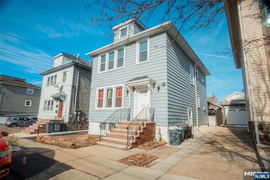 Fantastic two-family home in North Bergen with 5 bedrooms and 3 full baths across both units. Features include a finished basement, double detached garage, and off-street parking. Ideally situated near public transportation with easy access to New York City, making this a great opportunity for investors or owner-occupants seeking rental income in a high-demand area.