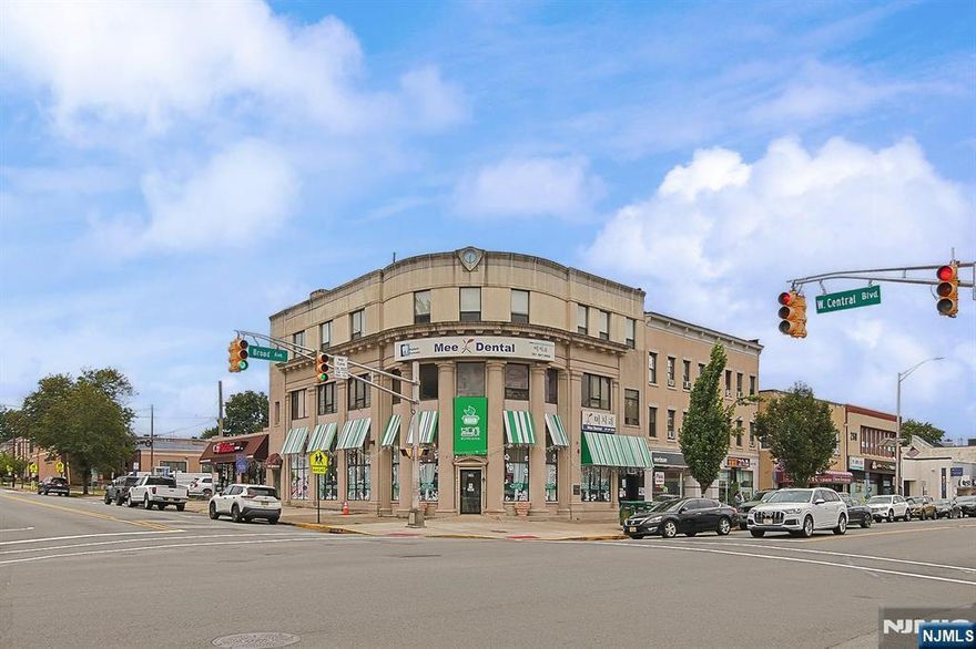 Professional office space with secure access located in the heart of Palisades Park on Broad Avenue, surrounded by heavy foot and vehicle traffic. Features 5 private professional rooms, an IT room, a coffee room, 2 bathrooms, and a spacious open area. Includes central AC, elevator access, and abundant natural light through large windows.