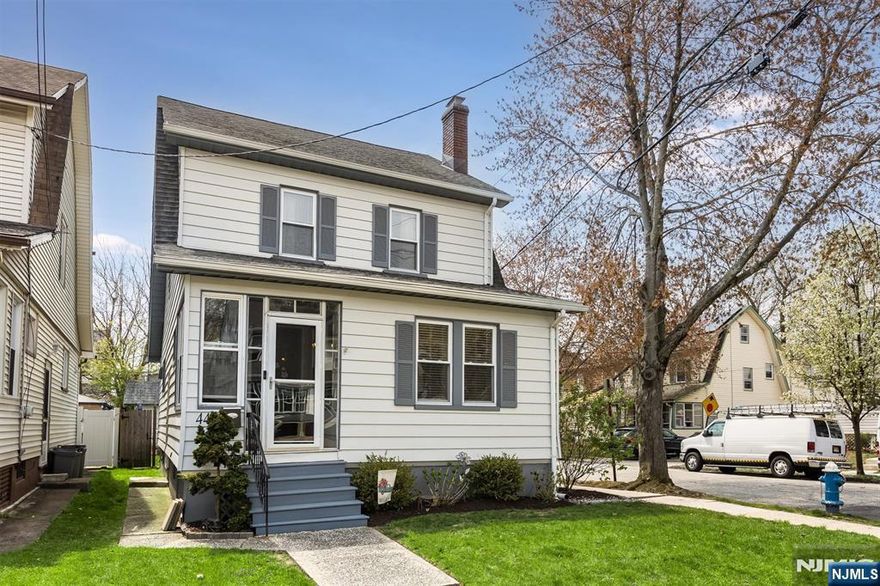 This timeless side hall colonial exudes charm & warmth. The welcoming enclosed front porch, leads to a formal living room, family/sunroom, eat-in kitchen with a new stainless steel fridge & formal dining room with sliding door to a fully fenced backyard, newer deck and patio. The second floor has three bedrooms and bath and there is a semi-finished & insulated bonus room on the 3rd floor perfect for an office or den. There are hardwood floors throughout. The basement can easily be finished, has a new toilet, washer & dryer remain. Current owners have replaced the hot water heater, sunroom roof, upgraded some lighting, added a Nest thermostat, bedroom ceiling fans and front landscaping. Situated on the West Orange/Montclair border near shopping, dining, Eagle Rock Reservation & Nishuane Park (.6 mile). NJ Transit 101 bus to NYC stops at the corner of Virginia & Harrison and the free WO Jitney stop to the train is .2miles. A lovely home, not to be missed!