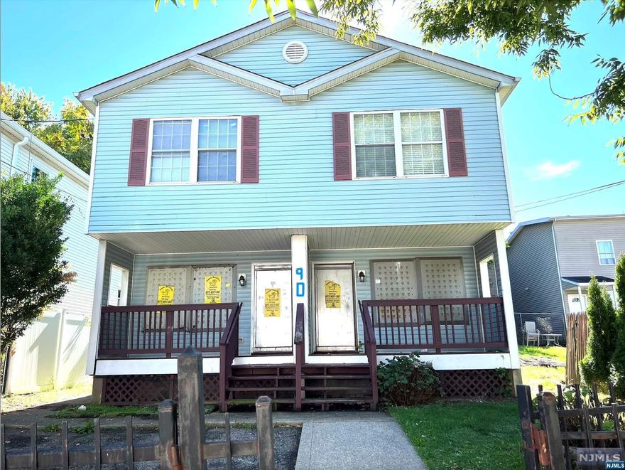 Wonderful opportunity in Paterson for a Legal 2 family Side by Side home. Property has off street parking for 2 cars, private back yard, and with the right vision can be brought back to its original luster and full potential. It is conveniently located close to schools, shopping, and major highways. Come see it today.