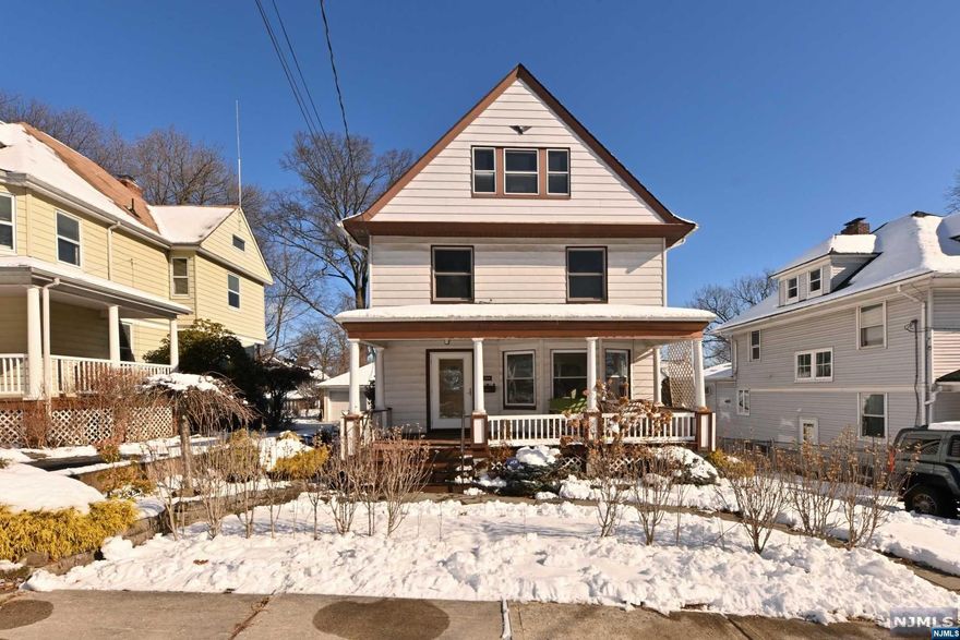 1800 square foot colonial in prime Fairmont section of Hackensack. This home has a wonderful floor plan. The first floor includes large formal living room, formal dining room, eat in kitchen and access to rear yard. All large rooms in this turn of the century colonial. The second floor includes 3 bedrooms and a full bath. Not to be missed is the 3rd floor bedroom or home office. All this home needs is some updating to make it the perfect gem. Home also includes 1 car detached garage. hardwood floor is present under carpeting.