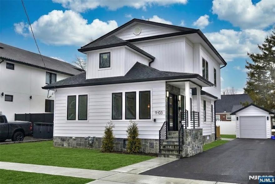 Welcome to New Construction living in the heart of Fair Lawn. This exceptional new home offers 4 bedrooms and 4.5 bathrooms, thoughtfully designed for modern comfort and elegant entertaining. Situated on a quiet, tree-lined residential street, this move-in-ready residence blends timeless design with todayâ€™s most desirable features. The open-concept first floor boasts an abundance of natural light from oversized windows and enhanced by recessed lighting throughout. High-end finishes, custom millwork, and premium appliances elevate every space. The chefâ€™s kitchen is the centerpiece of the home, featuring a large center island with a secondary prep sink, abundant cabinetry, and generous workspace â€” ideal for extra counter space and prep area. A first-floor Bed, this space can also be adapted for additional LR space. Upstairs, three beds, with 2 full bathrooms. The fully finished basement expands the homeâ€™s versatility, offering space for a private office, gym, rec room, or potential home theater, and additional storage space. Outside, a freshly paved driveway leads to a newly constructed garage with generous storage. The private backyard and new deck provide an inviting setting for gatherings, outdoor dining, or peaceful relaxation. Located near parks, town pool, houses of worship, public transportation, and Fair Lawnâ€™s award winning recognized Blue Ribbon schools, this home offers the perfect balance of tranquility and convenience. Dual Zone, heating and AC.