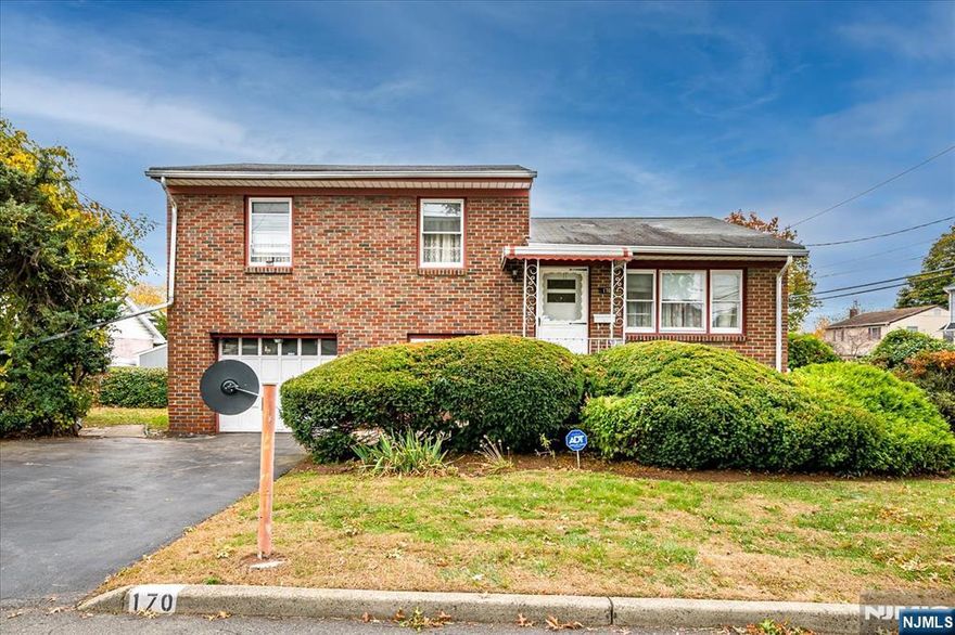 High on a hill in Nutley is this Inviting Split-level home that offers 4 levels to stretch out. Living room provides lots natural light, Eat-in kitchen , 3 bedrooms with roomy double closets, Family room , half bath&utility room, Large Full Finished Basement, High Ceilings, Hardwood floors underneath carpeting, cozy yard for entertaining. Attached garage provides interior access. Located in great neighborhood this split level is solid with good bones and offers lots of potential, let your creativity flow making this gem your forever home. Walk to downtown Nutley to enjoy lots of stores, restaurants, library. Great location for commuters, 7-8 mins by Jitney to the Delawanna NJ transit train station in Clifton, 30-35 mins to NYC Penn Station20 mins to Newark International Airport, 32 mins by car to NYC, 3-5 mins to Garden State Parkway, Home is nestled in a beautiful section of Nutley, Demuro Park 1 block away. Boarding towns of Montclair, Bloomfield, Clifton, Glen Ridge. Home being sold as-is Buyer is responsible for all city inspections, permits, seller will give no credits or repairs. DEADLINE TO SUBMIT OFFERS 11/19/25 4PM Call or Text Listing agent Lynn for showings, Leave your business cards, All offers will be submitted to lynnandersonperson@gmail.com please make sure to attach preapproval letter or POF statements for cash offers.