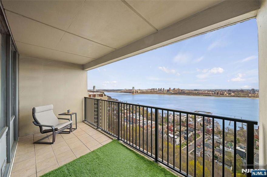 **CALL ERIC (201-421-5949)** Welcome to Horizon North Tower Residence 1605 - a RARE opportunity to own a DIRECT NYC SKYLINE view in a spacious 1,000 sqft updated one-bedroom for LESS THAN RENTING! Enjoy a SPACIOUS layout featuring a modern OPEN KITCHEN w/ an ISLAND, Living/Dining area, a 16-ft private terrace with sweeping NYC & Hudson River views, a dedicated dressing area, and a bedroom with the same stunning view. Also comes with one assigned parking right in front of the building! Full service luxury amenities include 24-hr doorman/maintenance, 2 outdoor pools, tennis/pickle ball courts, gym, laundry, and public transportation just steps from the complex. Monthly TOTAL of $2,217.77 includes Maintenance $1,647.03, Premium Deck Parking $79.20, Cable/Internet $71.54, Amenities $20, and Capital Assessment $400. Maintenance includes taxes, utilities, and is partially tax-deductible. Annual Gross income for All-Cash Buyer w/o debt is $106,453. Subject to board approval: Minimum 25% down, 4-to-1 Income-to-Debt ratio. Won't last - Call Eric to request showing today!