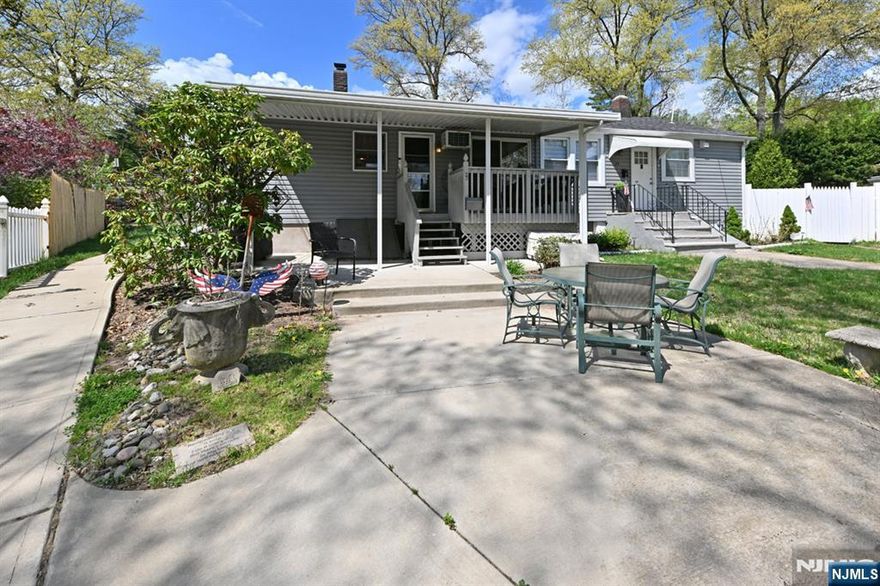 Why rent when you can own your own home !! Great price for a starter home in this hot market in the desirable town of Clifton NJ ! This half duplex ranch has great curb appeal with a nice front patio & garden area plus a relaxing front porch, & covered BBQ area, and is located on a dead end street! Additional features include 2 BRs and a HUGE family rm which could be a massive 3rd BR as a primary BR if preferred, or used as the fabulous family room that it is currently! Also 2 bathrooms (1 full, 1 half) kitchen & dining area. Large basement with laundry, storage and possibilities for finishing a portion for more living space if preferred! Private backyard! Also a new roof, new siding, new hot water heater, newer furnace & some replacement Anderson Windows! All this and just a block from NYC bus, only 15 miles from the George Washington Bridge, and in the desirable Great Acquackanonk Section of Clifton! SUPER LOW TAXES TOO !!! FYI: Take a look at the renovations that the neighbors at 25 Hamil did to show you what could be done in this property ! Dont miss this opportunity !