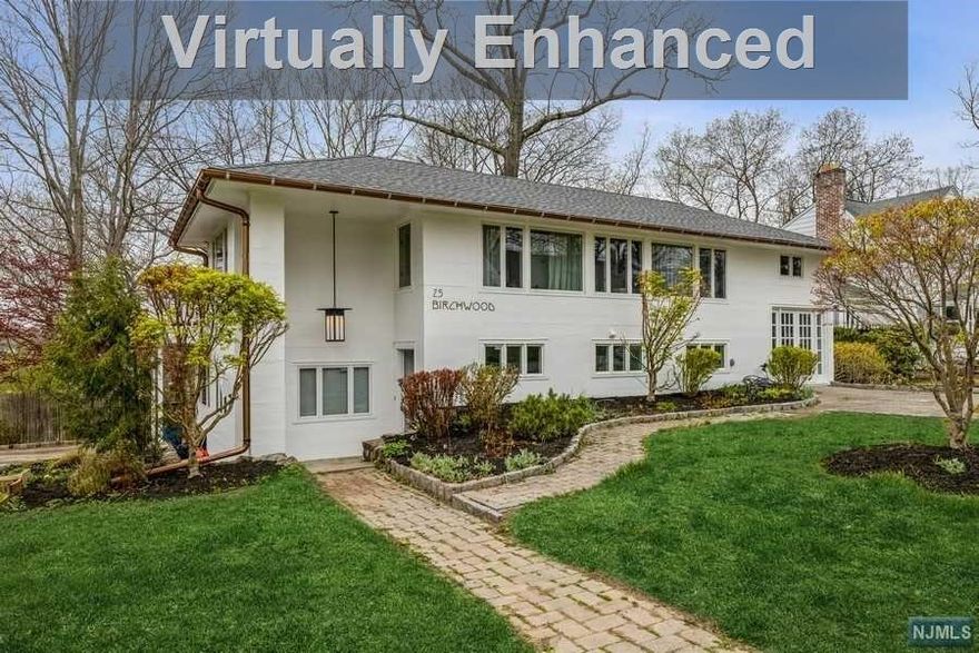 This gorgeous mid-century modern home with 3 bedrooms and 3 full bathrooms is located on a beautiful corner lot in the coveted St. Cloud section of West Orange. Experience the breathtaking views from the large picture windows or the two amazing full length decks on the first and second floors overlooking the spacious backyard! The fully renovated interior features an open-floor plan on the main level with brand new kitchen, dining room and spacious living room. Plus, a bonus den/office/guestroom down the hall from the full bathroom. Upstairs you'll find the primary bedroom with en-suite bathroom, in addition to 2 more bedrooms and another full bathroom. Jitney to NYC Train steps away, Bus to NYC within walking distance. Walk to local parks, golf and the South Mountain Reservation Complex - Turtle Back Zoo, waterfront, ice-skating arena and more. Location and style, this home has it all!