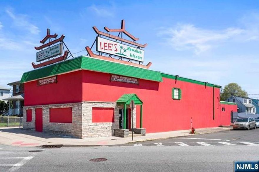 Prime location for Restaurants, Convenient Stores, Sports Bar, etc. Great exposure! Rarely available free standing building for Sale in the heart of Lyndhurst with 22 plus private parking spaces. The property is located at the corner of Riverside Ave and Stuyvesant Ave on heavy traffic area. The property has about 12262 sqft of land and 4032 sqft of building. Sale includes Building, Business, Liquor License, All fixtures and equipment. 22 Plus Private parking spaces. Major renovations were done in the last 4 years; they include a new roof, new bathrooms, new woks, new boiler, new heater, new sewer lines, new a/c heat split system by the bar, exterior masonry work and paint. If the Tiki theme is preserved the kitchen/wait staff will stay for 3 months to train the new staff.